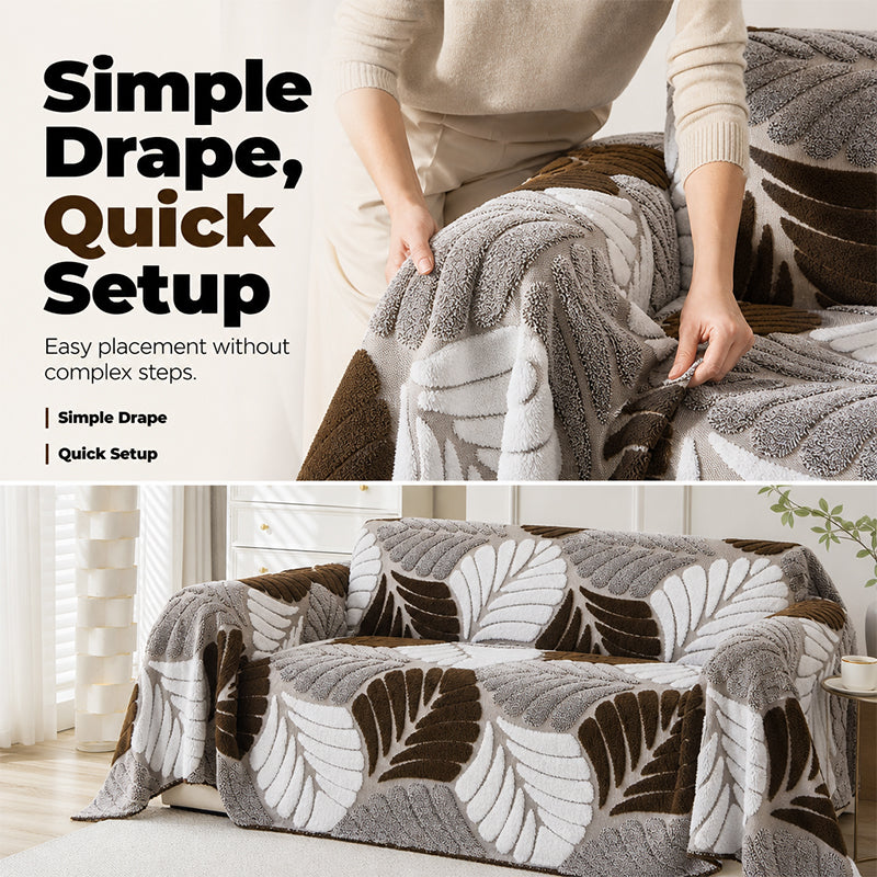 Eleganter rutschfester Sofa-Bezug aus Jacquard-Stoff