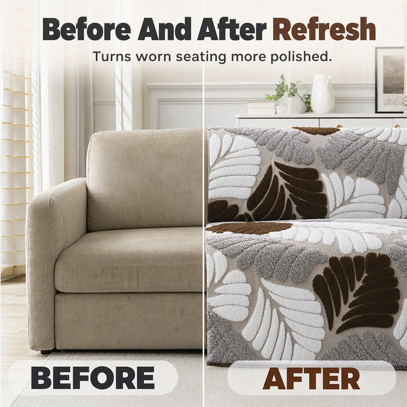 Eleganter rutschfester Sofa-Bezug aus Jacquard-Stoff