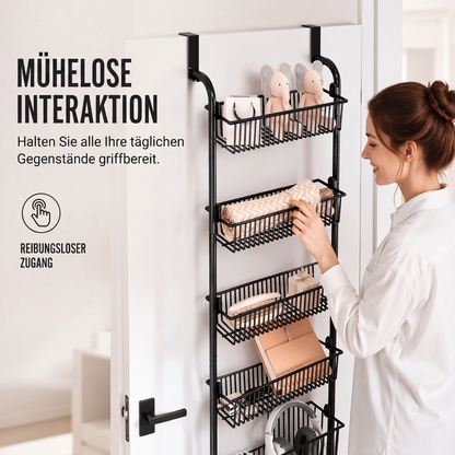 🔥 50% Rabatt – Tür-Hängeregal ohne Bohren mit mehreren Ablagekörben