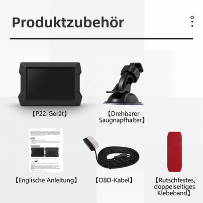 🚗 OBD2 Head-up-Display mit LCD – Fahrzeugdiagnose, Neigungsmesser & Fehlercode-Lesegerät