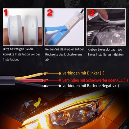 🚗 50% RABATT! 💡 Flexible LED-Fahrzeug-Blinkleuchte mit Fließeffekt