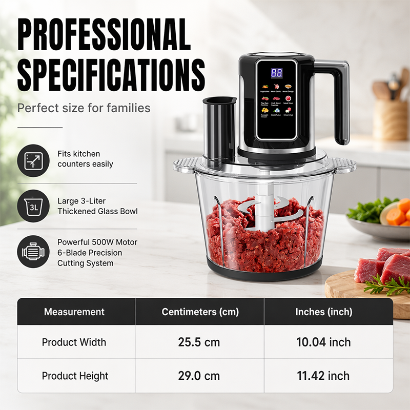 👩‍🍳Multifunktionale Küchenmaschine mit Touch-Bedienung und Glasschüssel