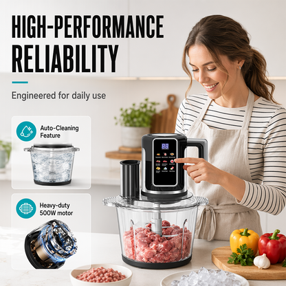 👩‍🍳Multifunktionale Küchenmaschine mit Touch-Bedienung und Glasschüssel