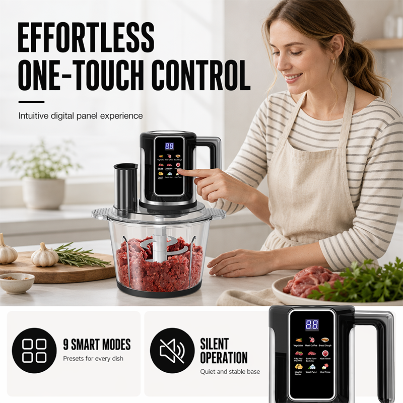 👩‍🍳Multifunktionale Küchenmaschine mit Touch-Bedienung und Glasschüssel