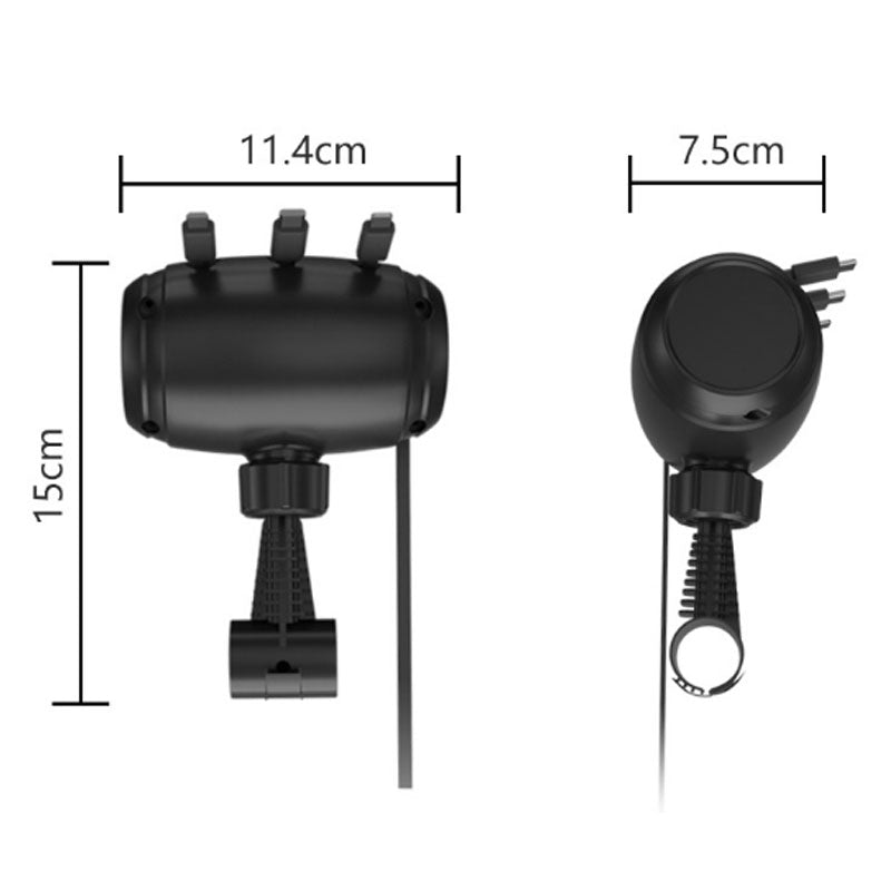 3-in-1 Auto-Ladegerät mit einziehbarem Kabel