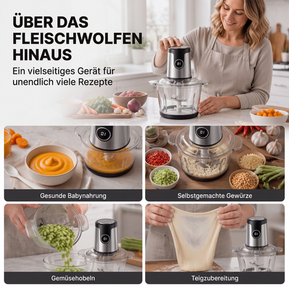 Multifunktionaler elektrischer Fleischwolf und Küchenmaschine