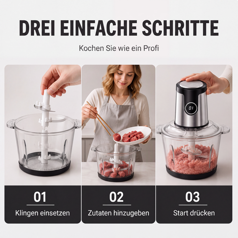 Multifunktionaler elektrischer Fleischwolf und Küchenmaschine