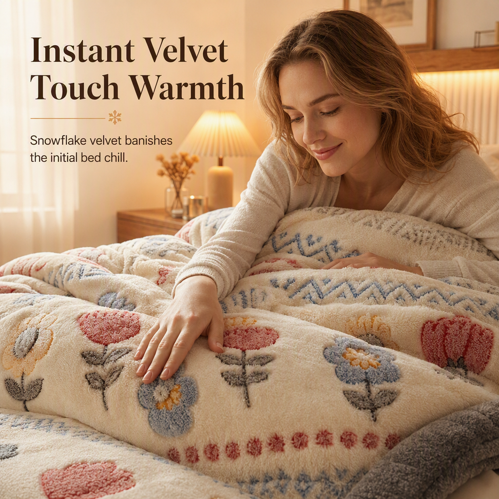 🛏️ 50% RABATT! ❄️ Winterdecke – Lammfleece & Milch‑Samt, warm & kuschelig ✨