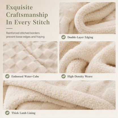 🧸 50 % Rabatt! Doppelseitige Sherpa-Fleece Kuscheldecke – Extra warme & weiche Wohndecke für Sofa, Bett und Zuhause
