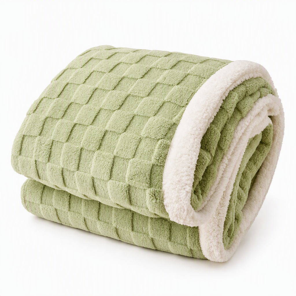 🧸 50 % Rabatt! Doppelseitige Sherpa-Fleece Kuscheldecke – Extra warme & weiche Wohndecke für Sofa, Bett und Zuhause