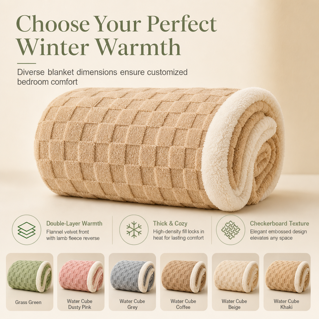 🧸 50 % Rabatt! Doppelseitige Sherpa-Fleece Kuscheldecke – Extra warme & weiche Wohndecke für Sofa, Bett und Zuhause