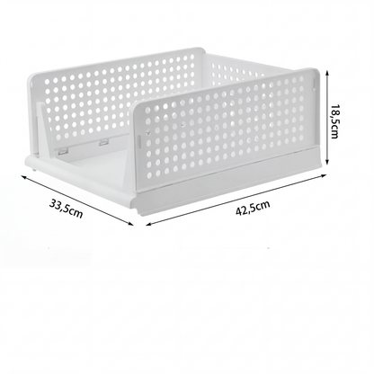 Stapelbarer Kleiderschrank-Organizer mit Schublade