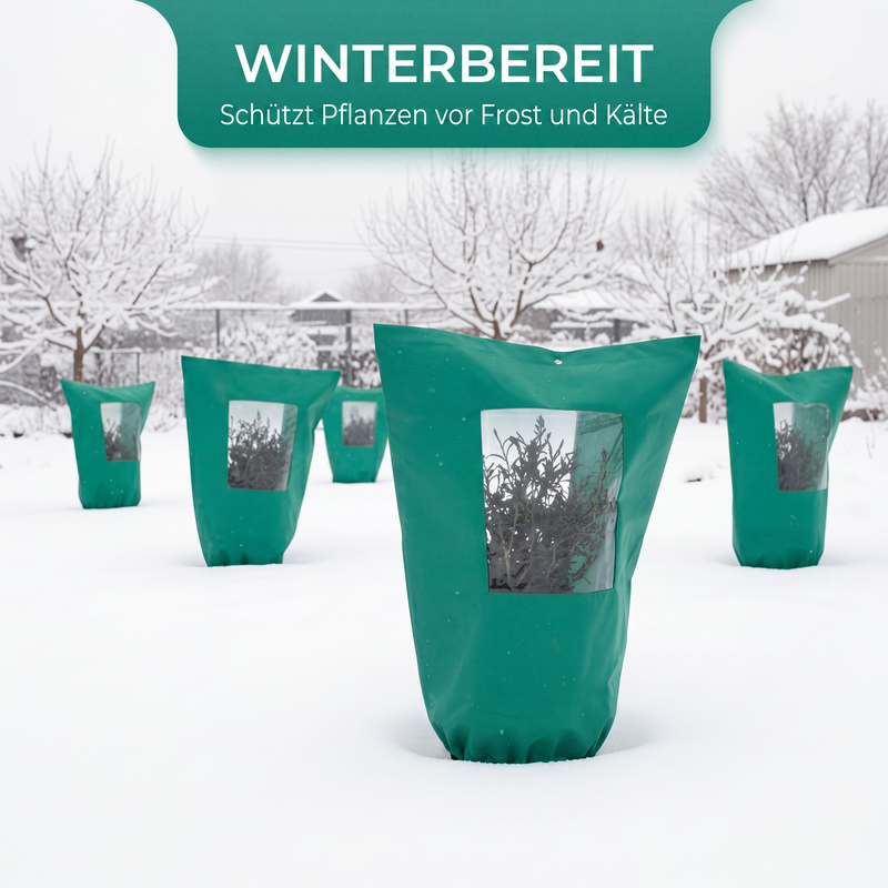 📢📢50% RABATT !!⏰Winterschutz-Pflanzenhülle mit Reißverschluss und Kordelzug zum Frostschutz