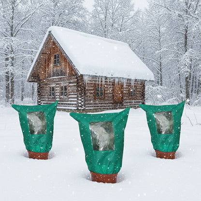 📢📢50% RABATT !!⏰Winterschutz-Pflanzenhülle mit Reißverschluss und Kordelzug zum Frostschutz