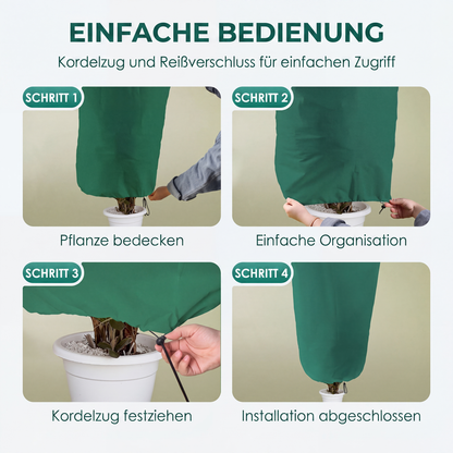 📢📢50% RABATT !!⏰Winterschutz-Pflanzenhülle mit Reißverschluss und Kordelzug zum Frostschutz