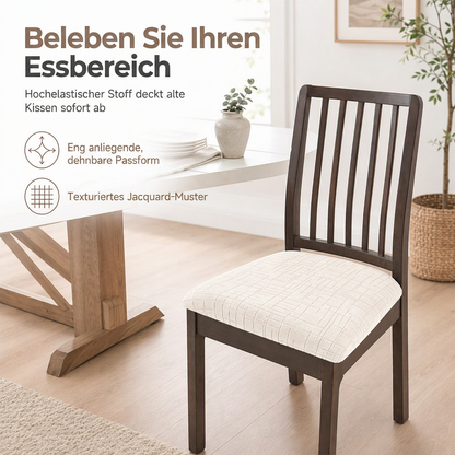 🪑 KAUFE 1, ERHALTE 1 GRATIS! 🏨 Elastischer Stuhlbezug – Dehnbar & mit Kettmuster ✨