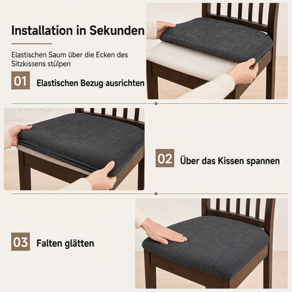 🪑 KAUFE 1, ERHALTE 1 GRATIS! 🏨 Elastischer Stuhlbezug – Dehnbar & mit Kettmuster ✨