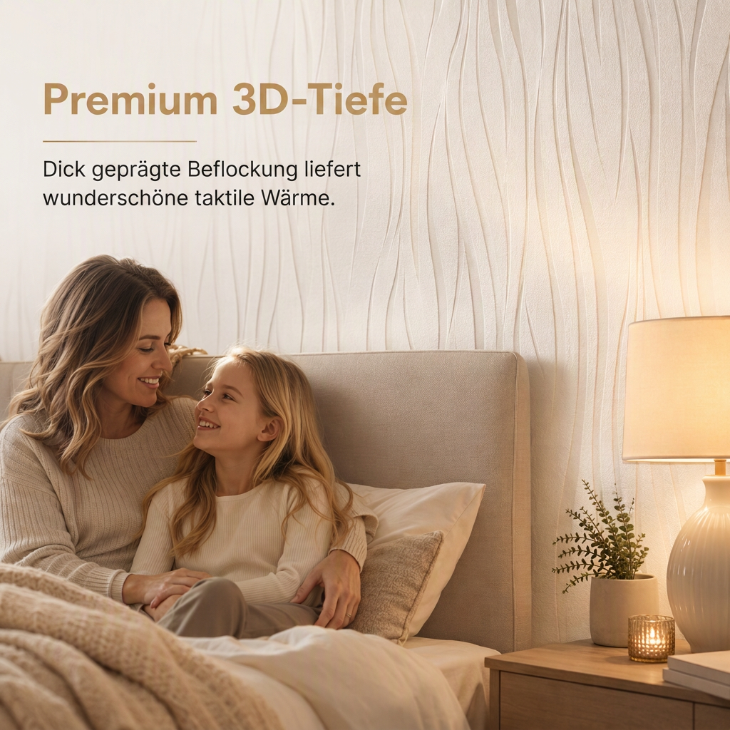🏠 50% RABATT! 🎨 3D-Struktur-Vliestapete – Verdickt, selbstklebend & für Akzentwände ✨