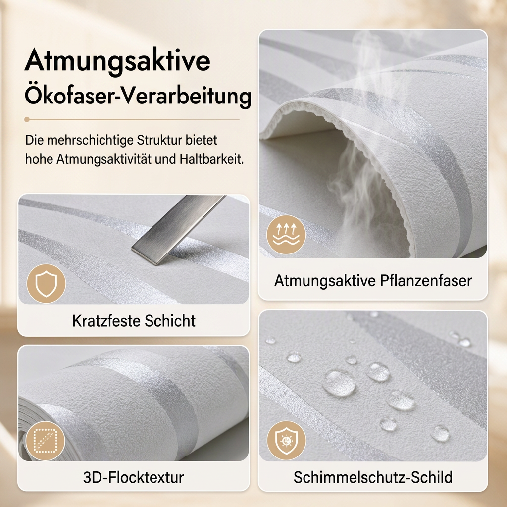 🏠 50% RABATT! 🎨 3D-Struktur-Vliestapete – Verdickt, selbstklebend & für Akzentwände ✨
