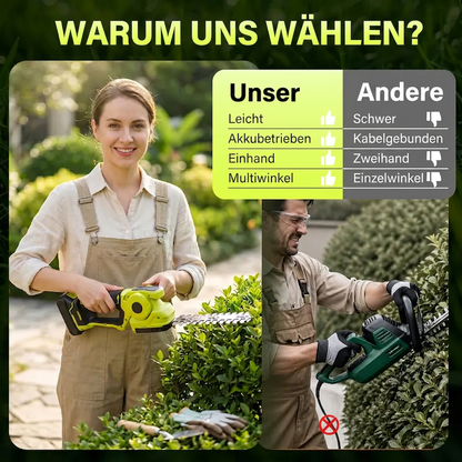 2-in-1 Akku-Heckenschere & Grasschere