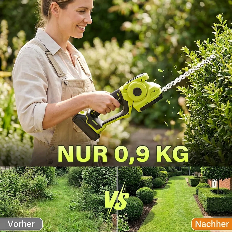 2-in-1 Akku-Heckenschere & Grasschere