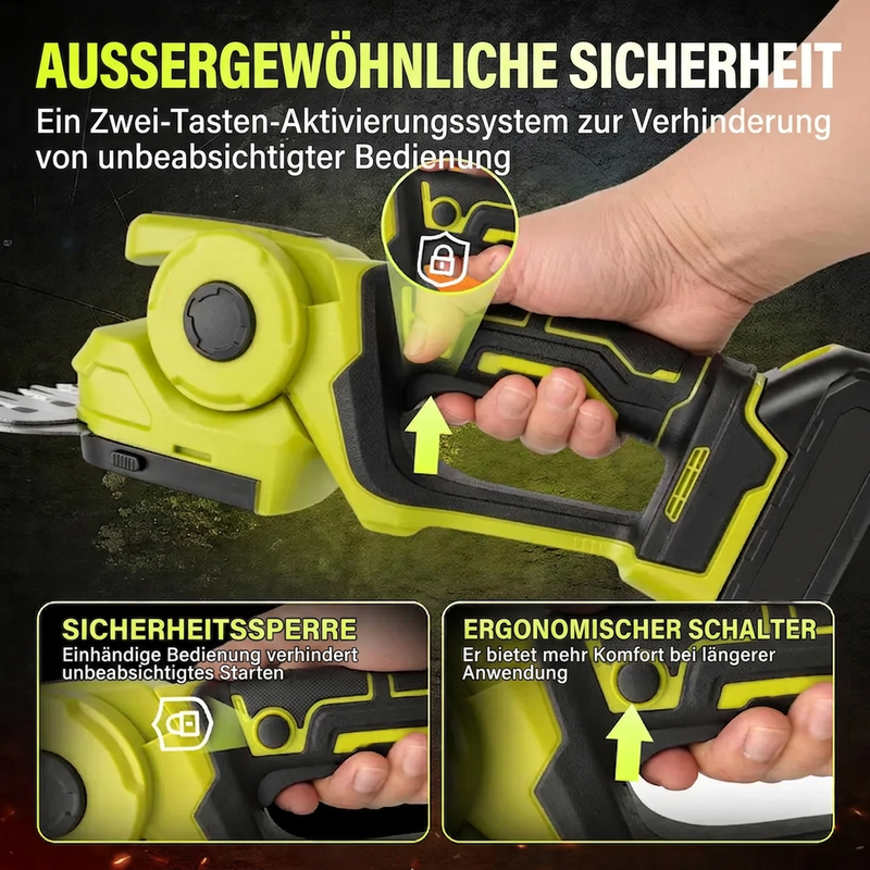 2-in-1 Akku-Heckenschere & Grasschere