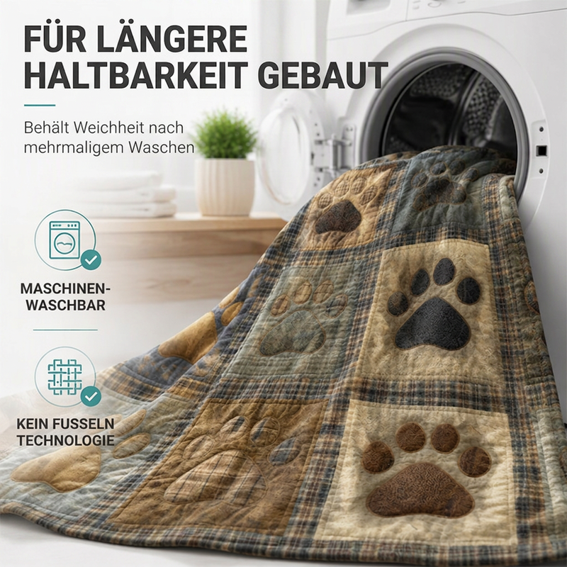 Niedliche Pfotenabdruck Weiche Flanell Decke