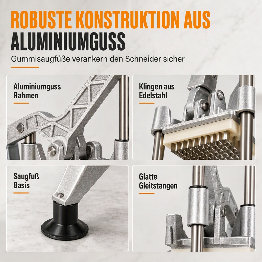 🔪 Vertikaler Gemüsewürfler – 3 scharfe Klingen & robuster Hebel ✨