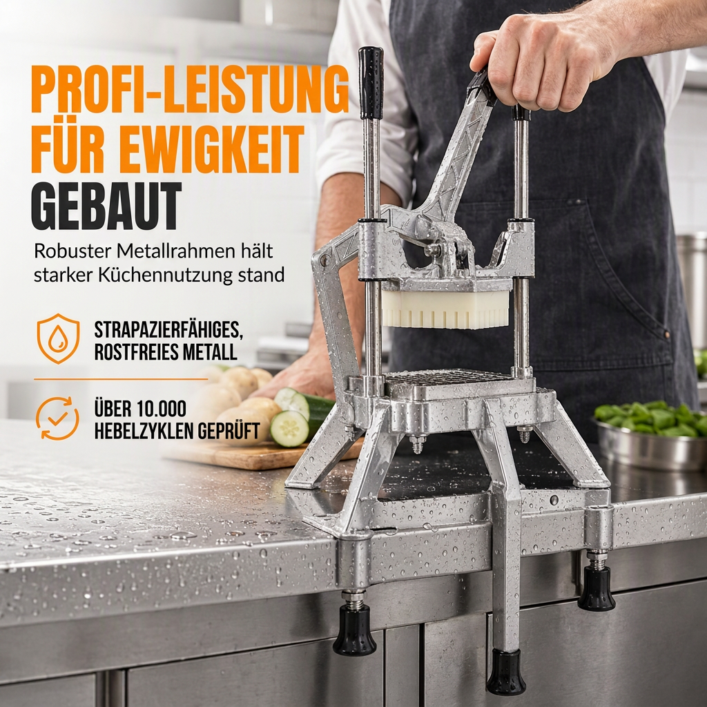 🔪 Vertikaler Gemüsewürfler – 3 scharfe Klingen & robuster Hebel ✨
