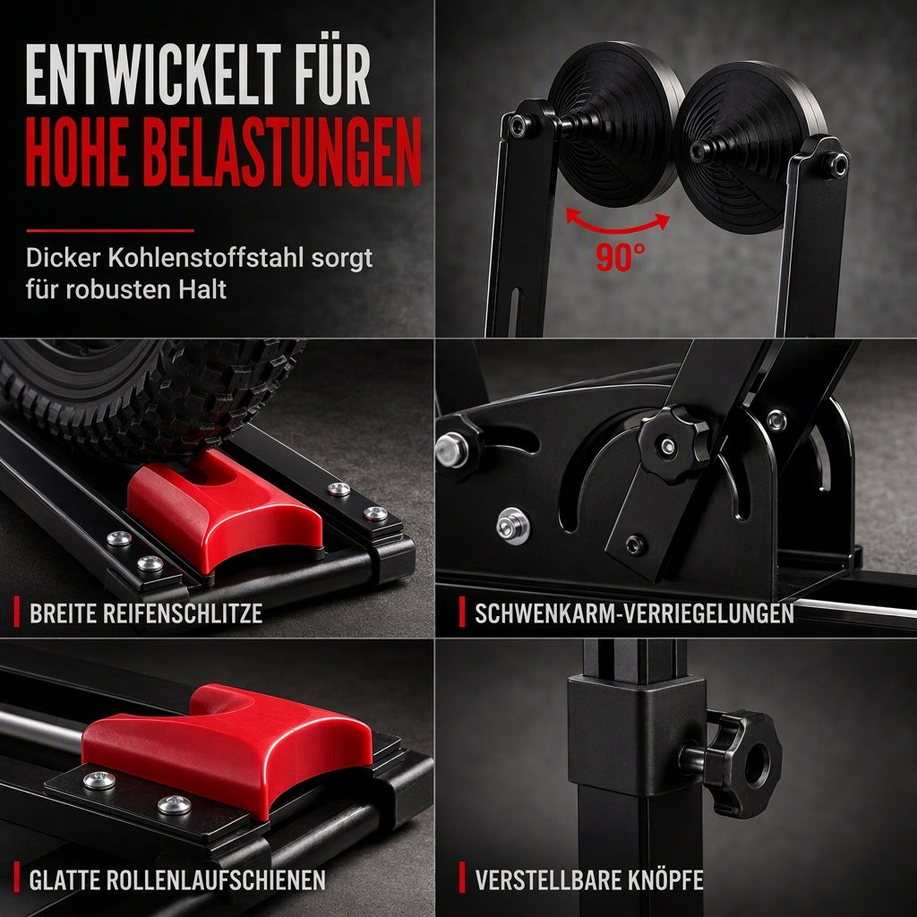 🔥 40% Rabatt! 🚴 Klappbarer Fahrradständer mit Doppelstange – U-Form Präsentationsständer für Rennrad & MTB