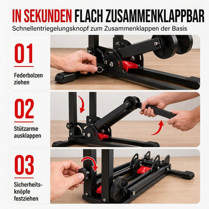 🔥 40% Rabatt! 🚴 Klappbarer Fahrradständer mit Doppelstange – U-Form Präsentationsständer für Rennrad & MTB