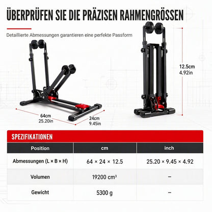 🔥 40% Rabatt! 🚴 Klappbarer Fahrradständer mit Doppelstange – U-Form Präsentationsständer für Rennrad & MTB