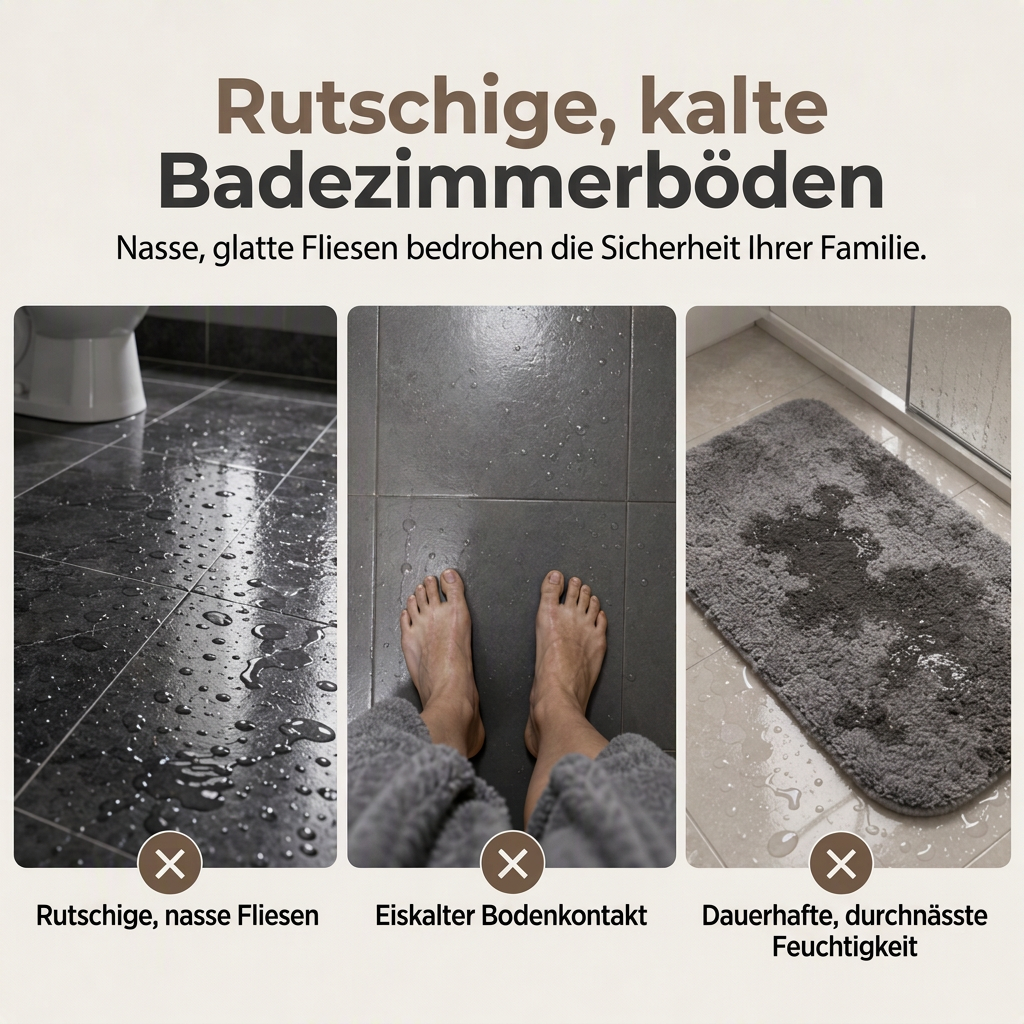 ✨ U-förmige Toilettenmatte im nordischen Kaschmir-Look 🚿 Weicher Badezimmer-Teppich