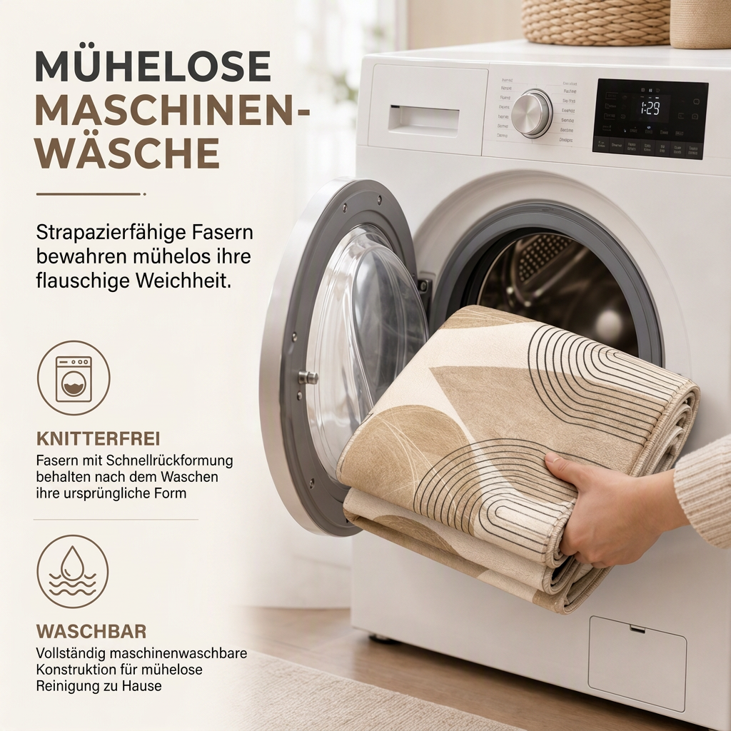 ✨ U-förmige Toilettenmatte im nordischen Kaschmir-Look 🚿 Weicher Badezimmer-Teppich