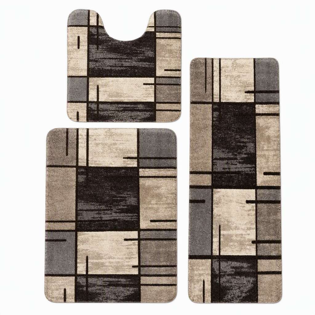 ✨ U-förmige Toilettenmatte im nordischen Kaschmir-Look 🚿 Weicher Badezimmer-Teppich