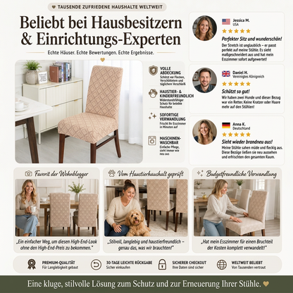 🪑 50% RABATT! 🛋️ Universelle Stretch-Sitzbezüge – Elastisch & passgenau für Stühle ✨