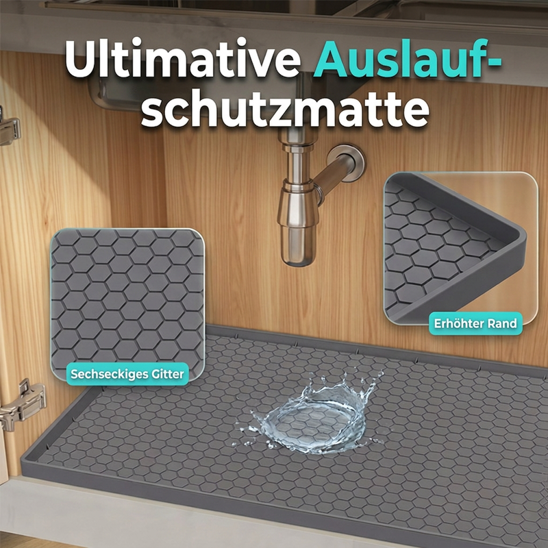 Multifunktionale Silikonmatte für unter das Waschbecken