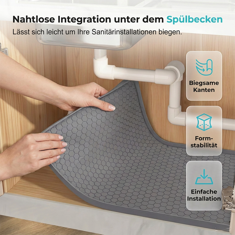 Multifunktionale Silikonmatte für unter das Waschbecken