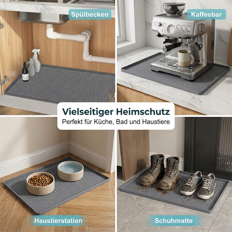 Multifunktionale Silikonmatte für unter das Waschbecken