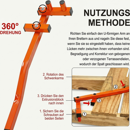 📢📢50% RABATT !!⏰Mehrwinkel-Dielenglätter und Holzplatten-Einsteller, Bodenverlegewerkzeug für die Holzbearbeitung