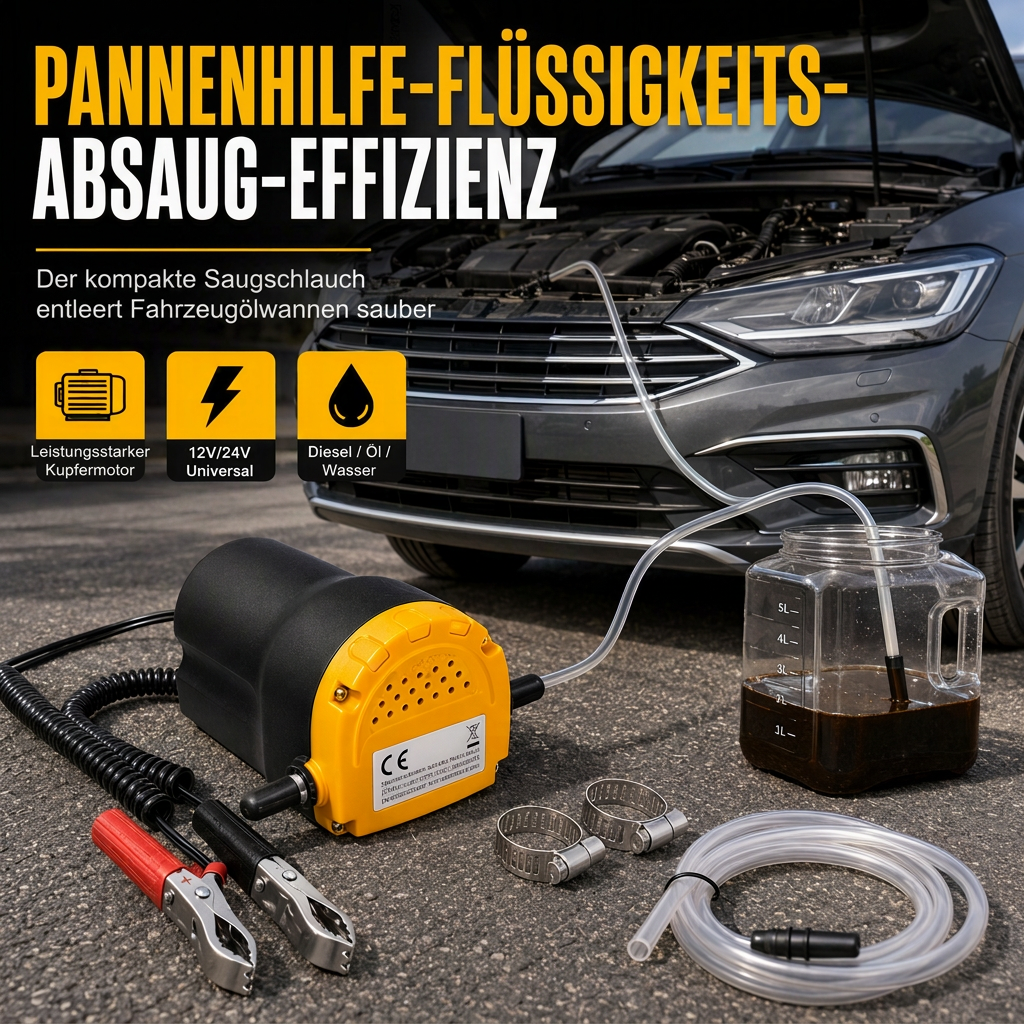 12V-24V Tragbare elektrische selbstansaugende Transferpumpe, Mikro-Dieselöl-Absauger für Autos