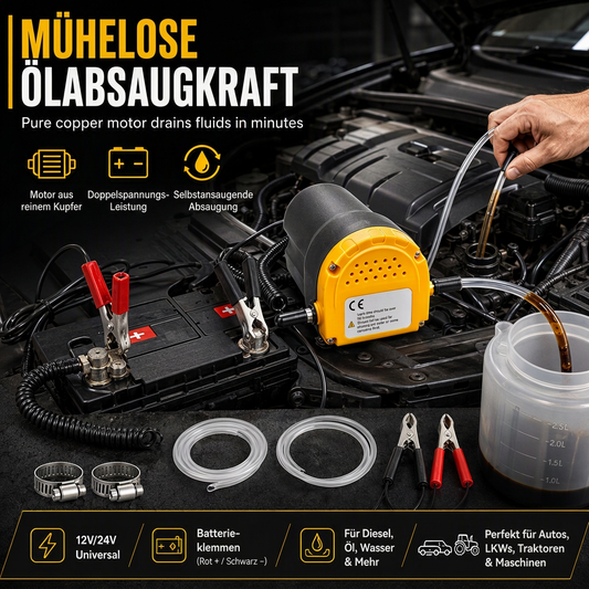 12V-24V Tragbare elektrische selbstansaugende Transferpumpe, Mikro-Dieselöl-Absauger für Autos