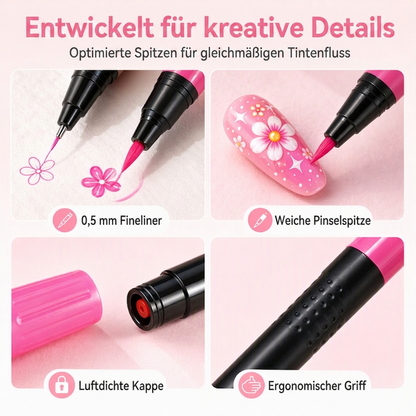 💅24-Farben-Nagelkunststifte, 12 doppelseitige Stifte mit zwei Spitzen