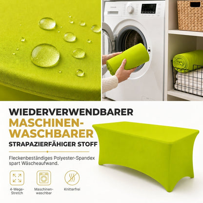 🎉 Stretch-Tischdecke rechteckig – elastisch, rutschfest & perfekt für Hochzeit, Bankett und Tagung