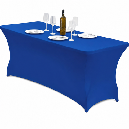 🎉 Stretch-Tischdecke rechteckig – elastisch, rutschfest & perfekt für Hochzeit, Bankett und Tagung