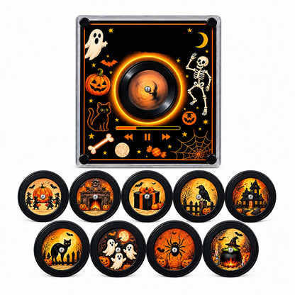 🔥🎄2026 Neuheit!! 🎅🎃Weihnachts-Kühlschrankmagnet-Set im Schallplattenspieler-Design mit NFC-Musikbox