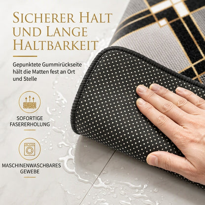 4-teiliges Badezimmer-Teppichset aus Kunstkaschmir, saugfähig