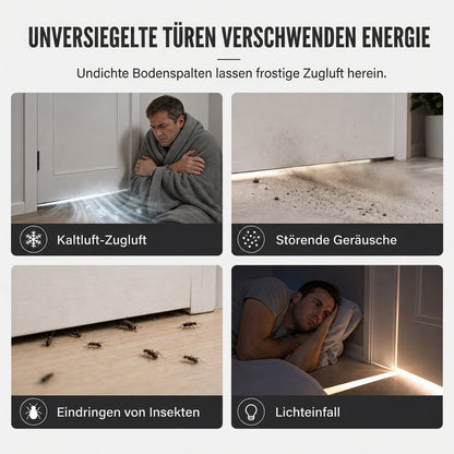 📢📢50% RABATT !!⏰Verschleißfester Leder-Türunterzug zum Selbermachen, winddicht und insektenschützend, Dichtungsstreifen für Schlafzimmertür unten