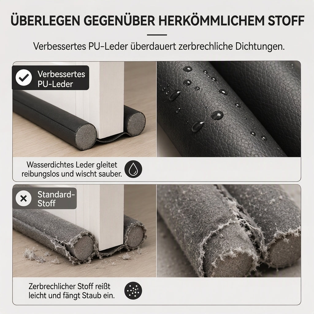 📢📢50% RABATT !!⏰Verschleißfester Leder-Türunterzug zum Selbermachen, winddicht und insektenschützend, Dichtungsstreifen für Schlafzimmertür unten