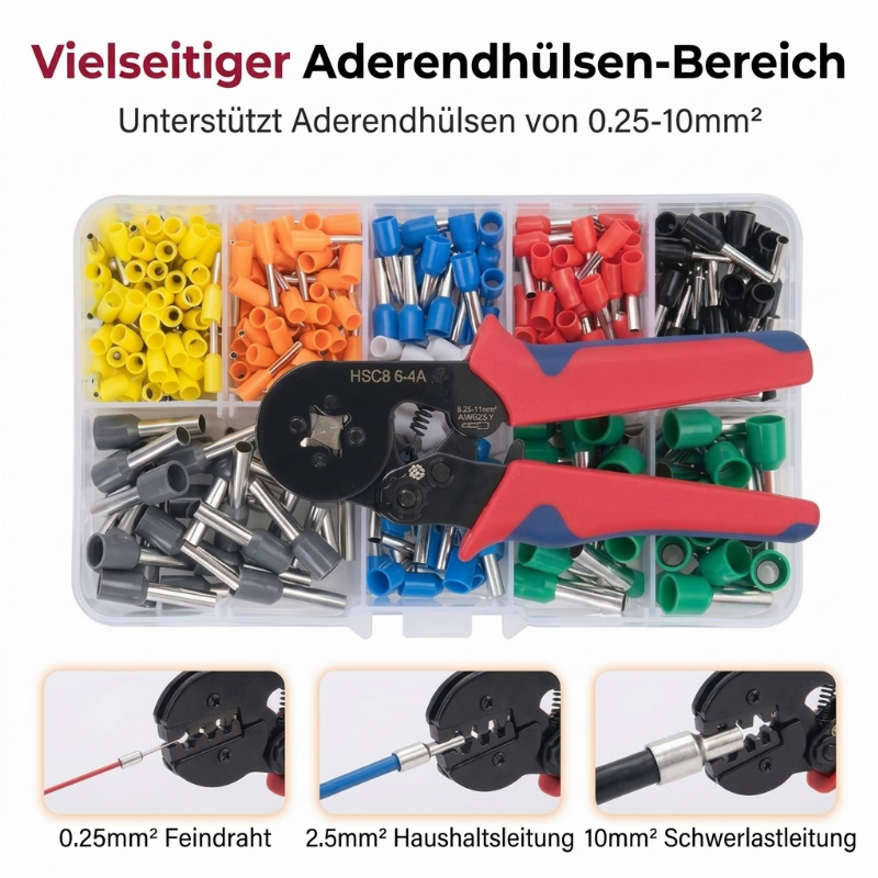 📢📢40% RABATT !!⏰Quick Crimp Aderendhülsen-Crimpwerkzeug-Set